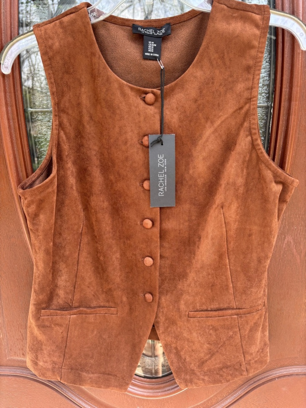 Rachel Zoe Suede Vest in Rustic Brown